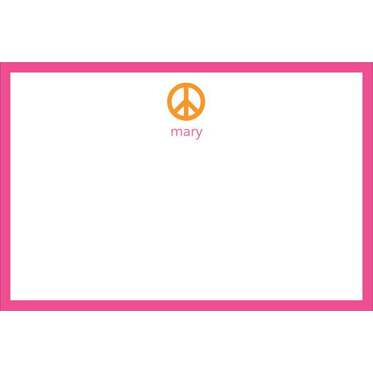 Raspberry Peace Flat Note Cards